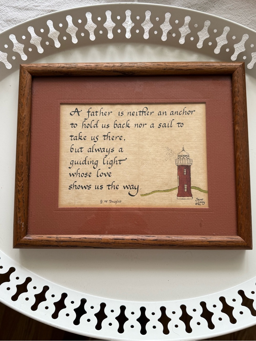 Framed and Matted Father’s Lighthouse Print